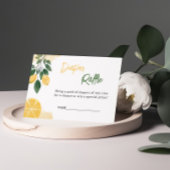 Citroenluier Raffle Baby shower Informatiekaartje