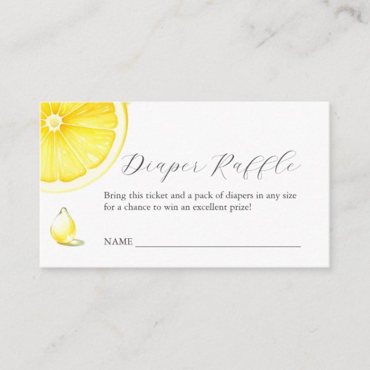 Citroenluier Raffle Invitation Enclosure Kaart (Voorkant)