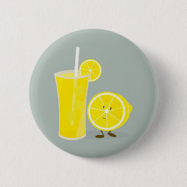 Citroenmeling met limonade ronde button 5,7 cm