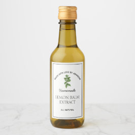 Citroenmelisse Extract Label Wijn Etiket