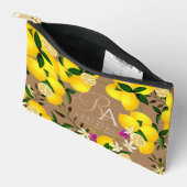 Citroenmonogram bruin etui (Open)