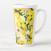 Citroenmonogram geel latte mok (Rechts)