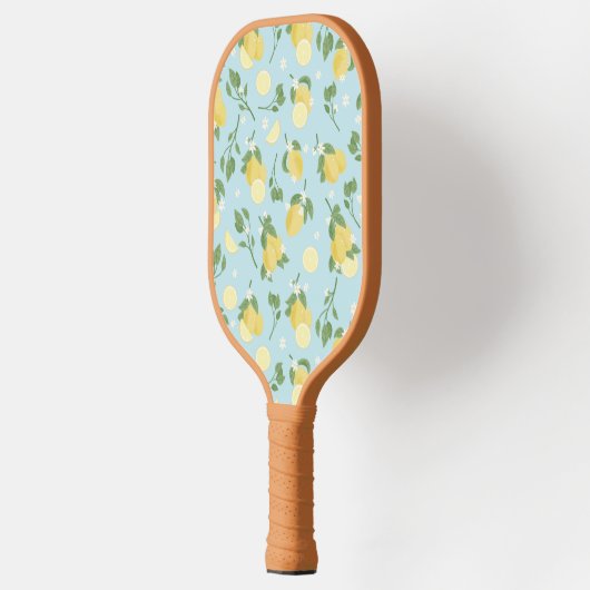 Citroenmotief Blauw Pickleball Paddle (Links)