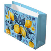 Citroenmotief Groot Cadeauzakje (Voorkant Gekanteld)