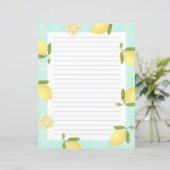 Citroenmotief Love Blue (Staand voorkant)