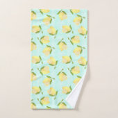 Citroenmotief Love Blue Bad Handdoek (Handdoek)