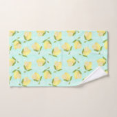 Citroenmotief Love Blue Bad Handdoek (Handdoek)