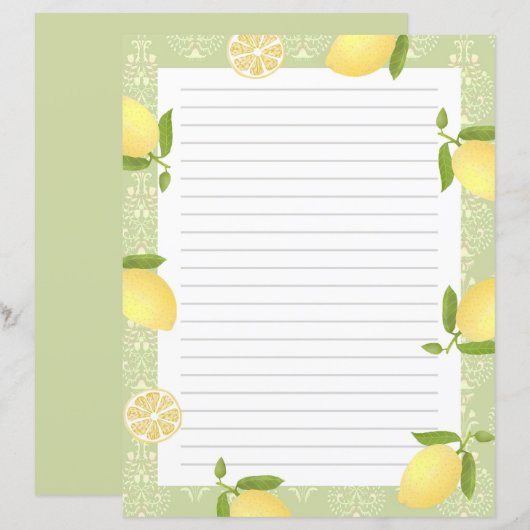 Citroenmotief Love Green (Voorkant / Achterkant)