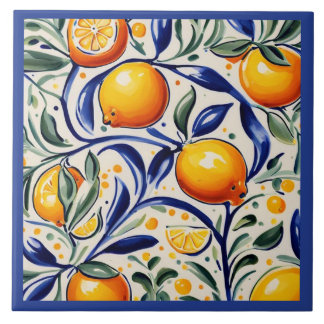 Citroenmotief Mediterraan Italiaans Citrusfruit Tegeltje