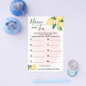 Citroennaam die Thee Roze Vrijgezellenfeest Game K Flyer (Enkel)