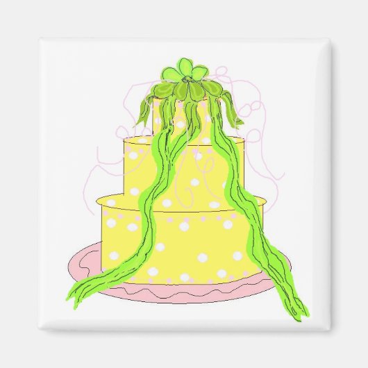 Citroenontwerper Cake Magneet (Voorkant)
