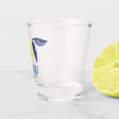 Citroenpaar Initialen Monogram Datum Shot Glas (Rechts)