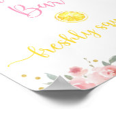 Citroenpalm roze goudbloem Birthday Poster (Hoek)