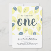 Citroenpatroon 1e verjaardag Uitnodiging (Voorkant)