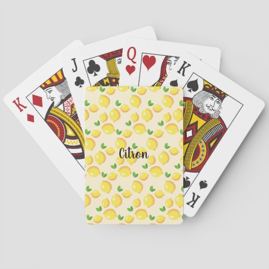Citroenpatroon aanpassen pokerkaarten (Achterkant)