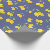 Citroenpatroon cadeaupapier (Hoek)