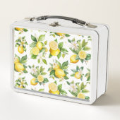 Citroenpatroon, citroenbloemen, bladeren, citrus (Voorkant)