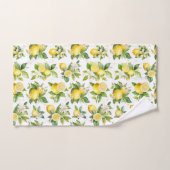 Citroenpatroon, citroenbloemen, bladeren, citrus bad handdoek (Handdoek)
