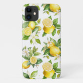 Citroenpatroon, citroenbloemen, bladeren, citrus Case-Mate iPhone case (Achterkant)