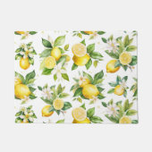 Citroenpatroon, citroenbloemen, bladeren, citrus deurmat (Voorkant)