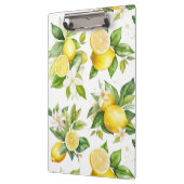 Citroenpatroon, citroenbloemen, bladeren, citrus klembord (Links)