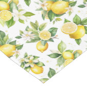 Citroenpatroon, citroenbloemen, bladeren, citrus medium tafelloper (Hoek)