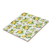 Citroenpatroon, citroenbloemen, bladeren, citrus tegeltje (Zijkant)