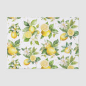 Citroenpatroon, citroenbloemen, bladeren, citrus tissuepapier (Voorkant)