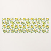 Citroenpatroon, citroenbloemen, bladeren, citrus yogamat (Achterkant (horizontaal))