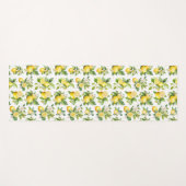 Citroenpatroon, citroenbloemen, bladeren, citrus yogamat (Voorkant (horizontaal))