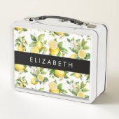 Citroenpatroon, citroenbloemen, bladeren, Jouw naa (Achterkant)