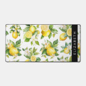 Citroenpatroon, citroenbloemen, bladeren, Jouw naa Bureaumat (Voorkant)