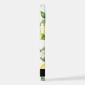 Citroenpatroon, citroenbloemen, bladeren, Jouw naa iPhone Hoesje (Rechterkant)