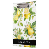 Citroenpatroon, citroenbloemen, bladeren, Jouw naa Klembord (Links)