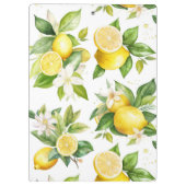 Citroenpatroon, citroenbloemen, bladeren, Jouw naa Klembord (Achterkant)