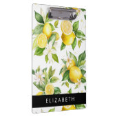 Citroenpatroon, citroenbloemen, bladeren, Jouw naa Klembord (Rechts)