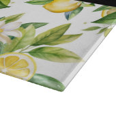 Citroenpatroon, citroenbloemen, bladeren, Jouw naa Snijplank (Hoek)