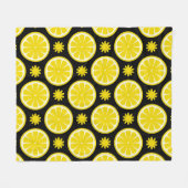 Citroenpatroon Fleece Deken (Voorkant (Horizontaal))