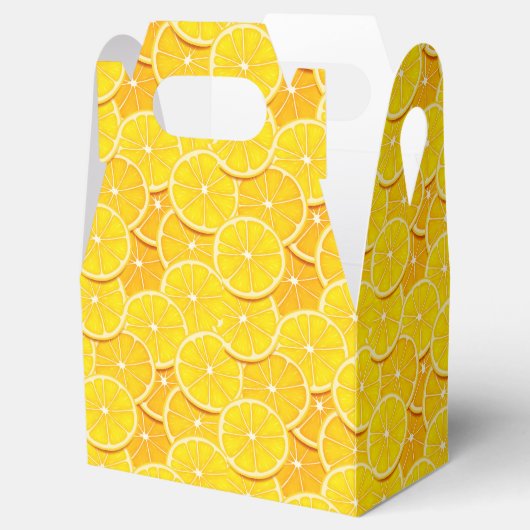 citroenpatroon met een schattig laagje bedankdoosjes (Geopend)