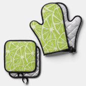 Citroenpatroon Ovenwant & Pannenlap Set (Voorkant / Achterkant)