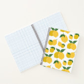 Citroenpatroon Retro Fruit Geel op Wit Notitieboek (Binnen)