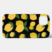 Citroenpatroon Retro Fruit Geel op Zwart Case-Mate iPhone Case (Achterkant (horizontaal))