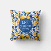 Citroenpatroon Tropisch Fruit Aangepaste Koppelnaa Kussen (Voorkant)