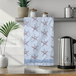 Citroenpatroon Tropisch Fruit Custom Family Name Theedoek