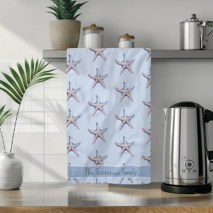 Citroenpatroon Tropisch Fruit Custom Family Name Theedoek