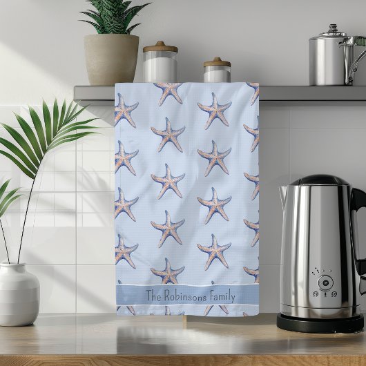 Citroenpatroon Tropisch Fruit Custom Family Name Theedoek