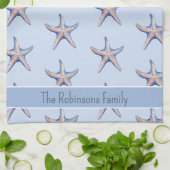 Citroenpatroon Tropisch Fruit Custom Family Name Theedoek (Gevouwen)