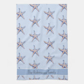 Citroenpatroon Tropisch Fruit Custom Family Name Theedoek (Verticaal)