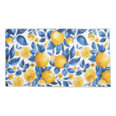 Citroenpatroon Tropisch Fruit Custom Paar Naam Kussensloop (Achterkant-Links)