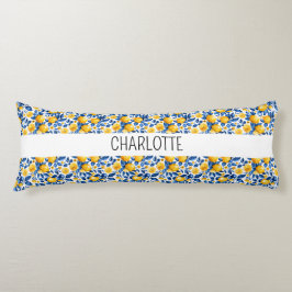 Citroenpatroon Tropische Fruit Gepersonaliseerde N Lichaamskussen